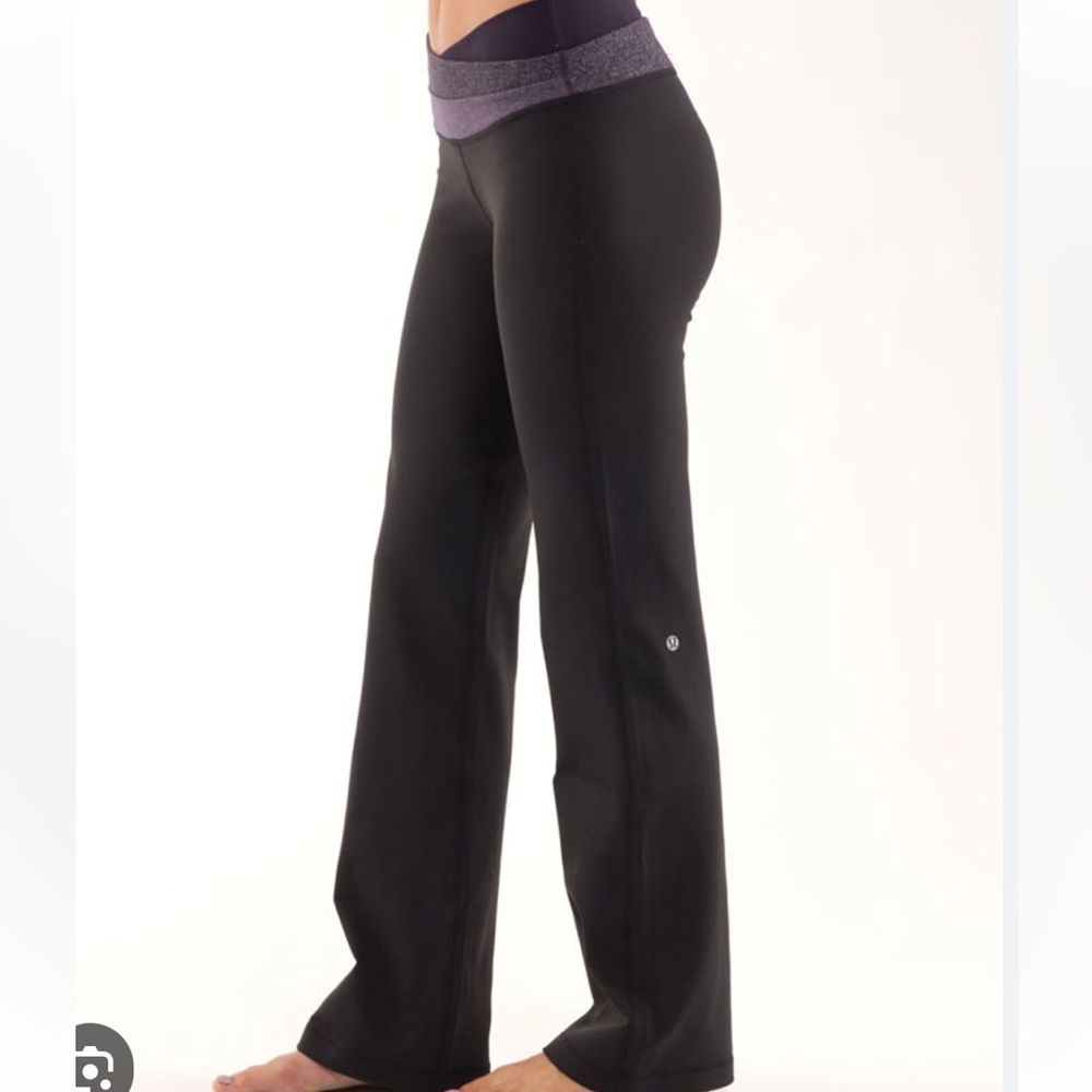 Lululemon Astro Pants Black Wide Leg Size 2
